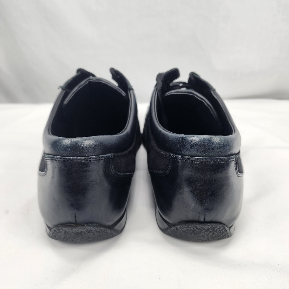 GUCCI Men's Leather and Canvas Black Sneakers Gucci Size 10.5 US 11 - Picture 3 of 9